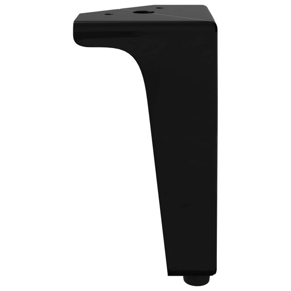 Крака за мебели 12 pcs Черно 5,5 х 5,5 х 10 см Желязо