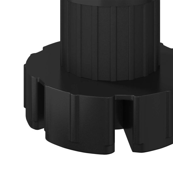 Крака за мебели Регулирума 12 pcs Черно 46 x 46 x 128 mm ПП