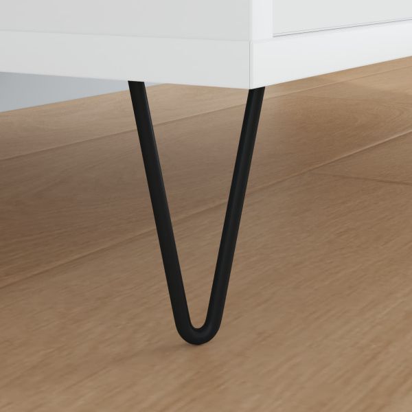 Мебелен крак 12 pcs Черно 54.1 x 54.1 x 100 мм Желязо