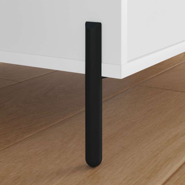 Крака за мебели 2 pcs Черно 0 Желязо