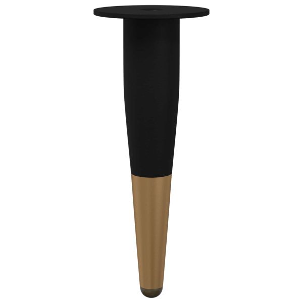 Крака за мебели 2 pcs Черен и златен Ø 40 x 98 мм Желязо