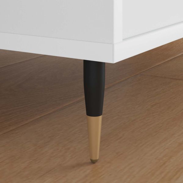 Крака за мебели 2 pcs Черен и златен Ø 40 x 98 мм Желязо