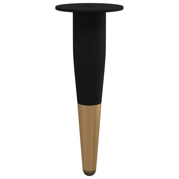 Крака за мебели 2 pcs Черен и златен Ø 40 x 98 мм Желязо