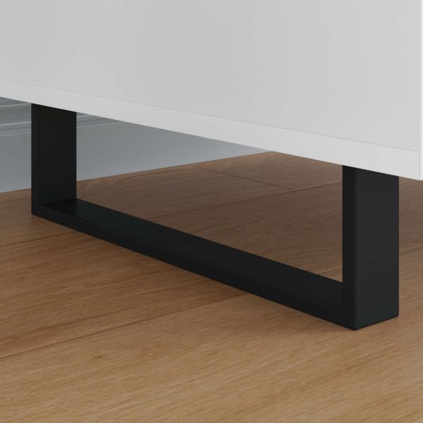 Крака за мебели 12 pcs Черно 37,6 x 4 x 10 мм Желязо