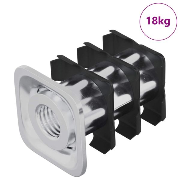 Резбово вмъкване за тръба 1818 pcs Черен и сребрист