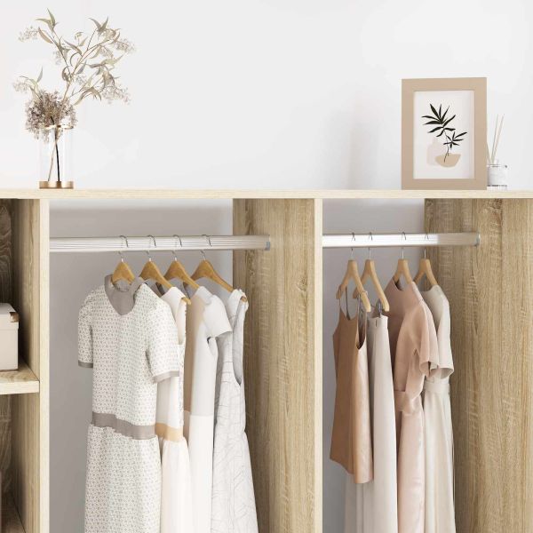 Тръба за дрешник 2 pcs Сребрист 764 x 15 x 29 мм