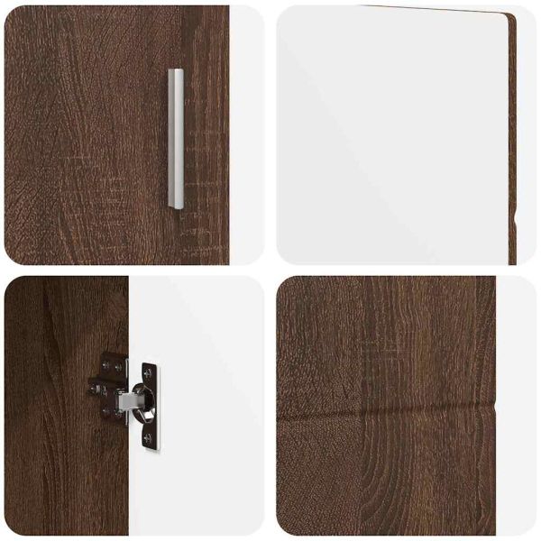 Служебен шкаф с рафт FLORIN Кафяв дъб 88,5 x 30,5 x 55,5 см