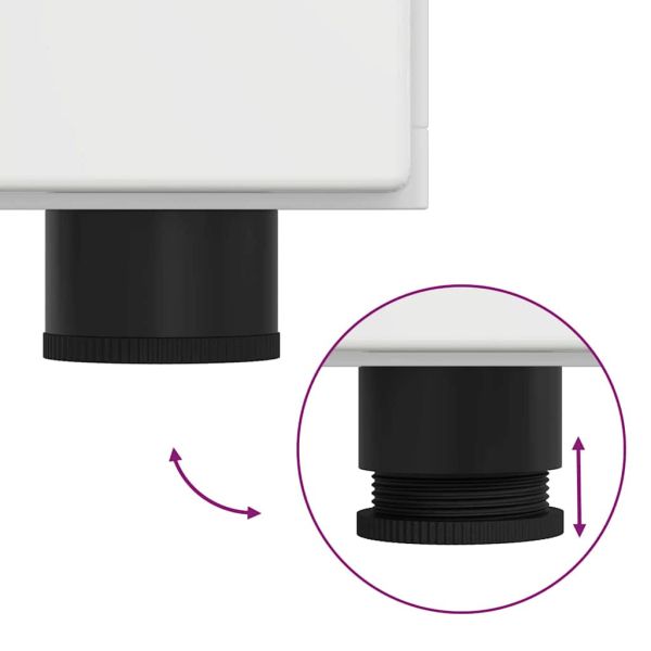 Служебен шкаф Лъскаво бяло 88,5 x 30,5 x 73 см Инженерно дърво