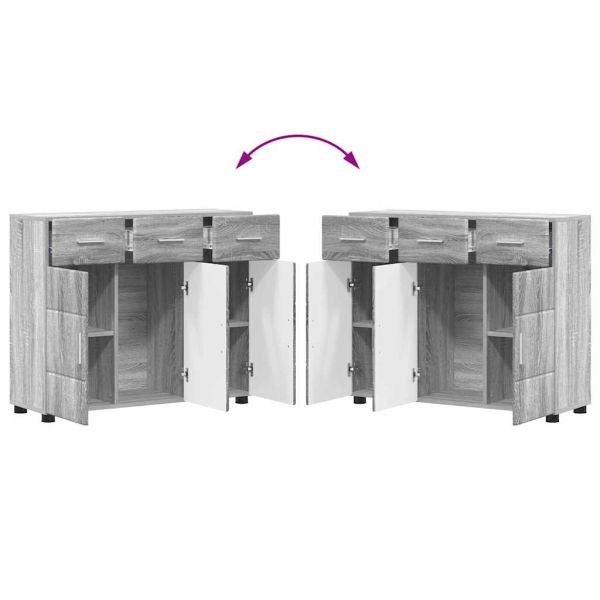 Служебен шкаф Сив Сонома 88,5 x 30,5 x 73 см Инженерно дърво