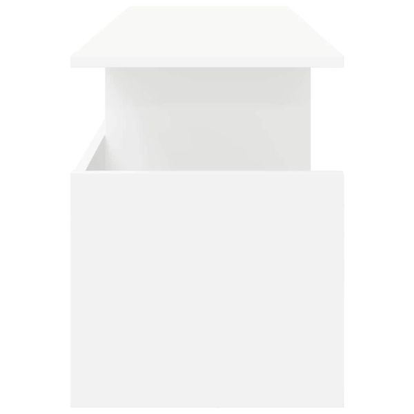 ТВ стойка Бяло 102 x 35 x 45 см Инженерно дърво