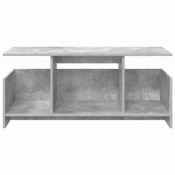 ТВ стойка Циментено сиво 102 x 35 x 45 см Инженерно дърво