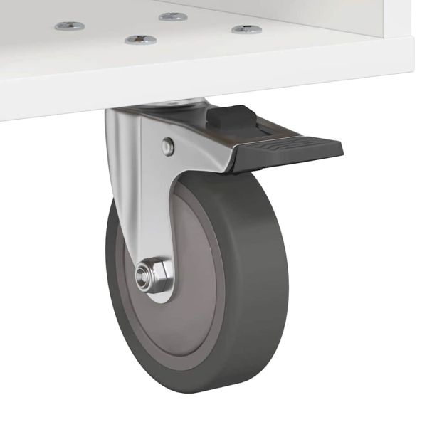 Нощно шкафче 2 pcs Бяло 40,5 x 40 x 48 см Инженерно дърво