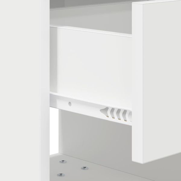 Нощно шкафче 2 pcs Бяло 40,5 x 40 x 48 см Инженерно дърво