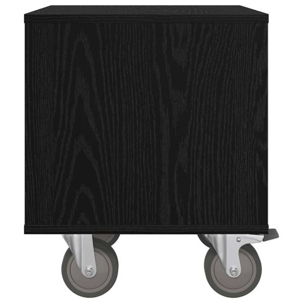 Нощно шкафче 2 pcs Черния дъб 40,5 x 40 x 48 см Инженерно дърво