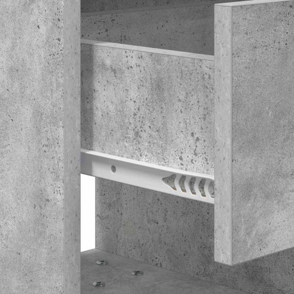 Нощно шкафче Циментено сиво 40,5 x 40 x 48 см Инженерно дърво