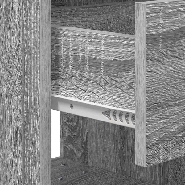 Нощно шкафче Сив Сонома 40,5 x 40 x 48 см Инженерно дърво