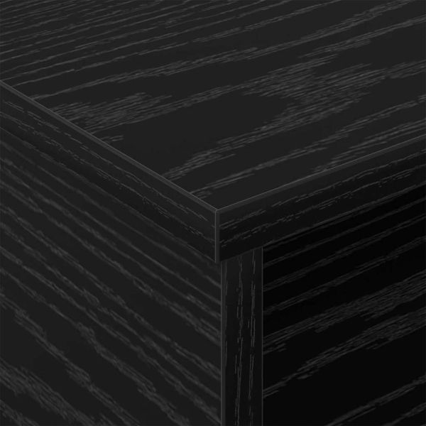 Нощно шкафче 2 pcs Черния дъб 40 x 31 x 15 см Инженерно дърво