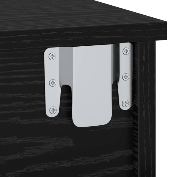 Нощно шкафче 2 pcs Черния дъб 40 x 31 x 15 см Инженерно дърво