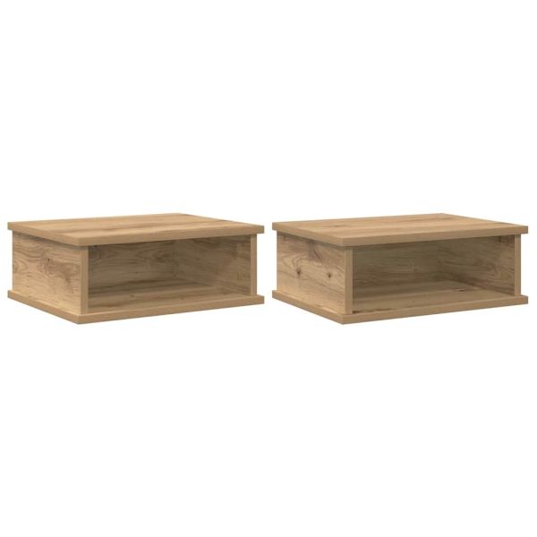 Нощно шкафче 2 pcs Дъб 40 x 31 x 15 см Инженерно дърво