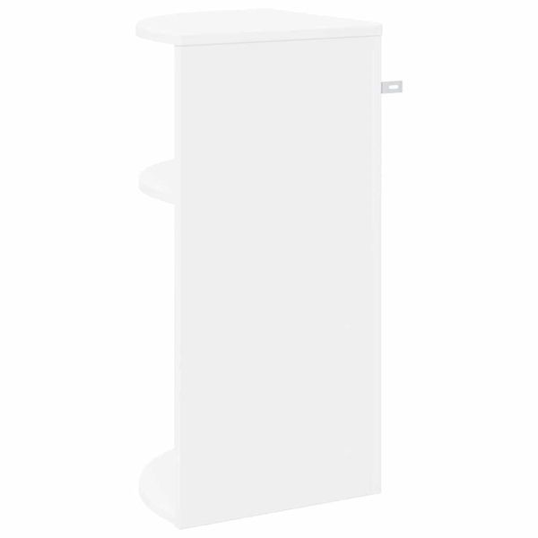 Крайна масичка Бяло 29,6 x 29,6 x 60 см Инженерно дърво