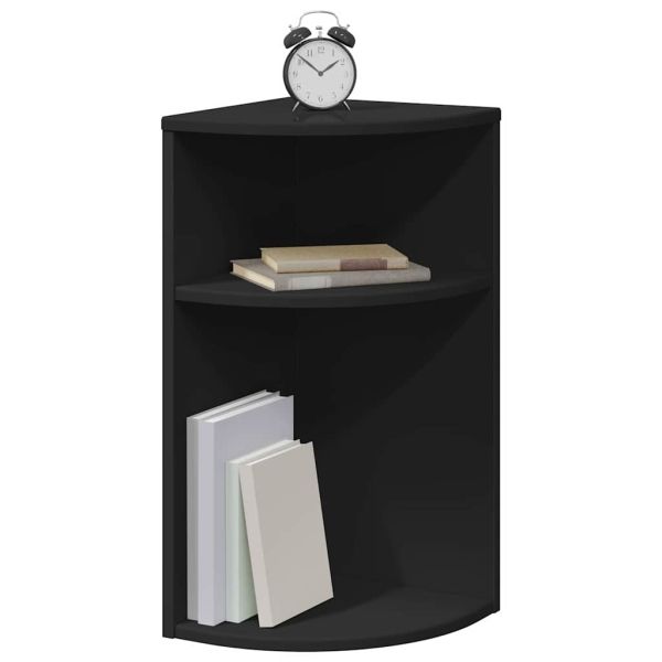 Крайна масичка Черно 29,6 x 29,6 x 60 см Инженерно дърво