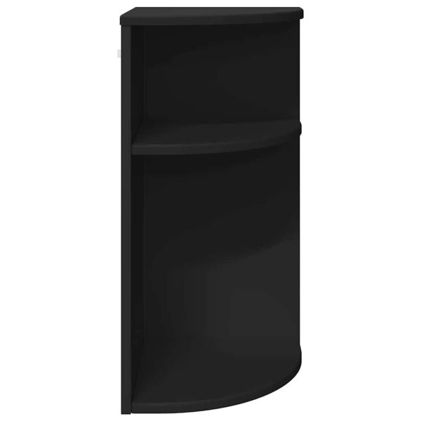 Крайна масичка Черно 29,6 x 29,6 x 60 см Инженерно дърво