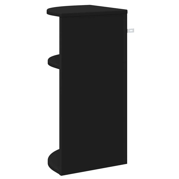 Крайна масичка Черно 29,6 x 29,6 x 60 см Инженерно дърво