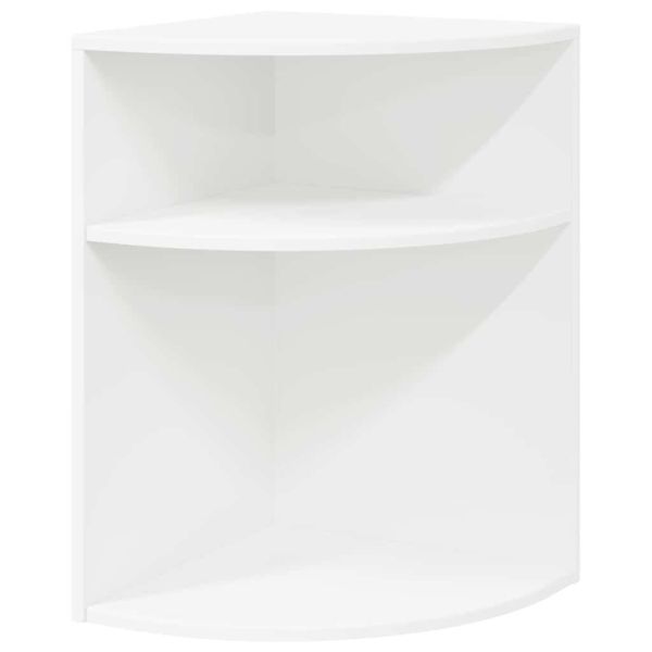 Крайна масичка Бяло 39,7 x 39,7 x 60 см Инженерно дърво