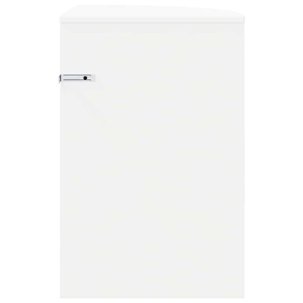 Крайна масичка Бяло 39,7 x 39,7 x 60 см Инженерно дърво