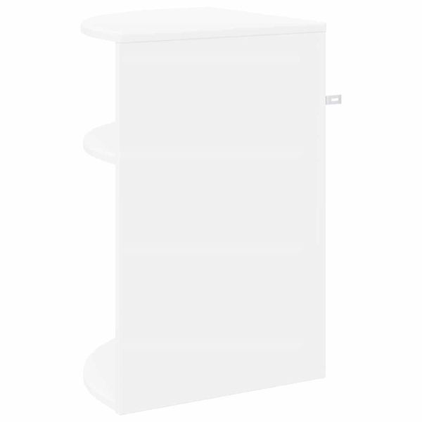 Крайна масичка Бяло 39,7 x 39,7 x 60 см Инженерно дърво