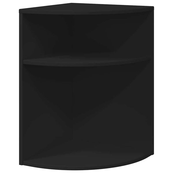 Крайна масичка Черно 39,7 x 39,7 x 60 см Инженерно дърво