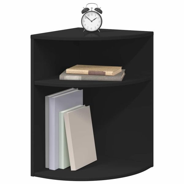 Крайна масичка Черно 39,7 x 39,7 x 60 см Инженерно дърво