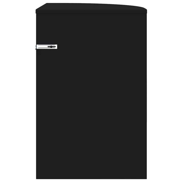 Крайна масичка Черно 39,7 x 39,7 x 60 см Инженерно дърво