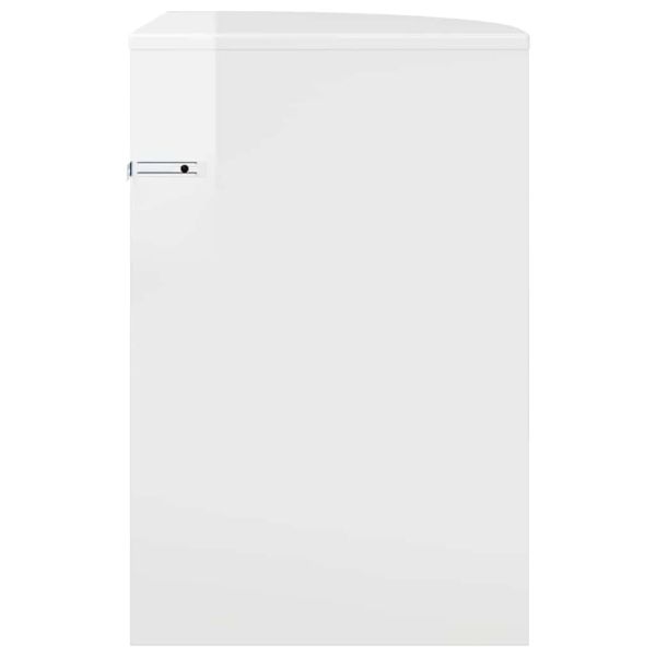 Крайна масичка Лъскаво бяло 39,7 x 39,7 x 60 см Инженерно дърво