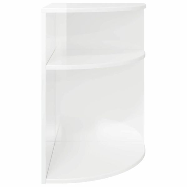 Крайна масичка Лъскаво бяло 39,7 x 39,7 x 60 см Инженерно дърво