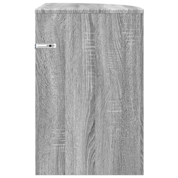Крайна масичка Сив Сонома 39,7 x 39,7 x 60 см Инженерно дърво