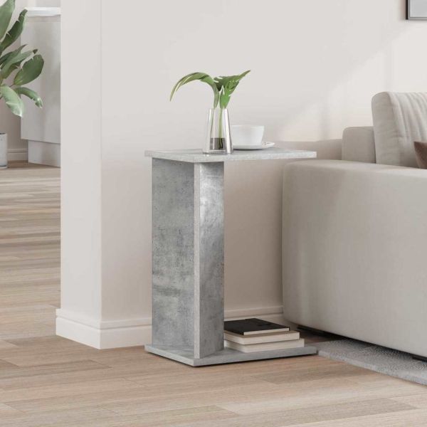 Крайна масичка Циментено сиво 35 x 25 x 50 см Инженерно дърво