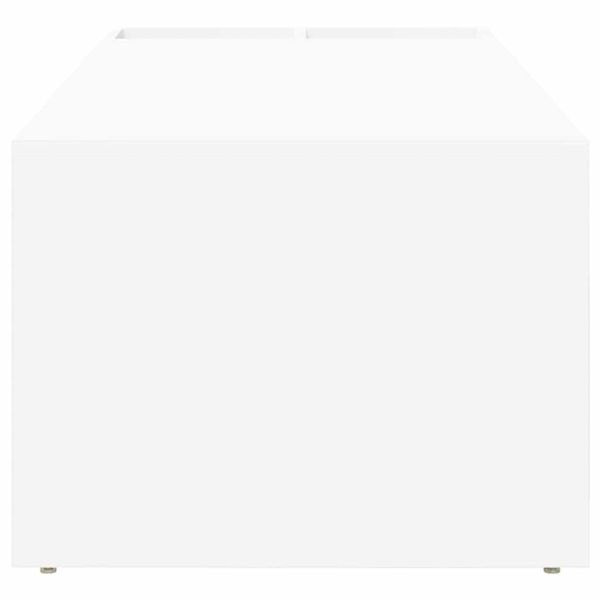 Масичка за кафе Бяло 101,5 x 50 x 37 см Инженерно дърво