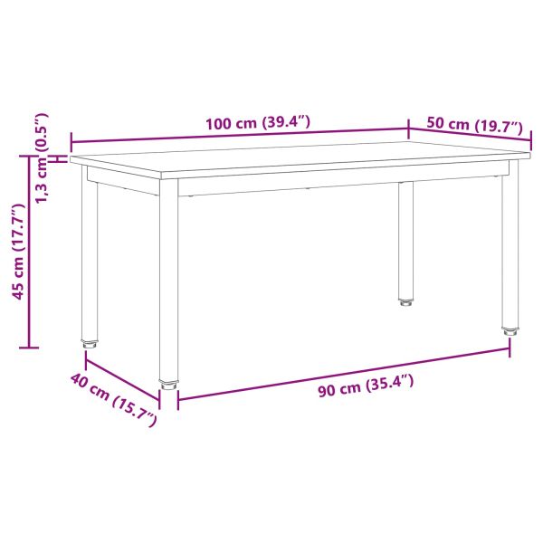 Масичка за кафе Сив Сонома 100 x 50 x 45 cm Инженерно дърво