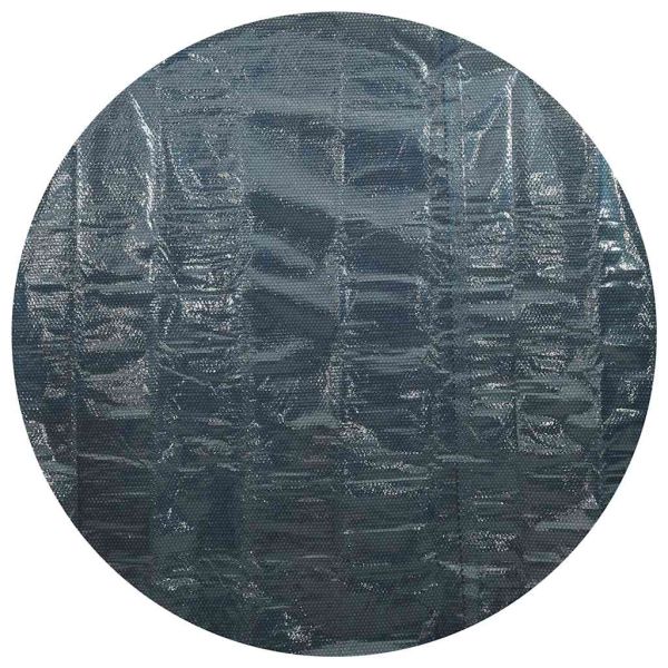 Плаващо соларно покривало за басейн, PE, 527 см, черно и синьо