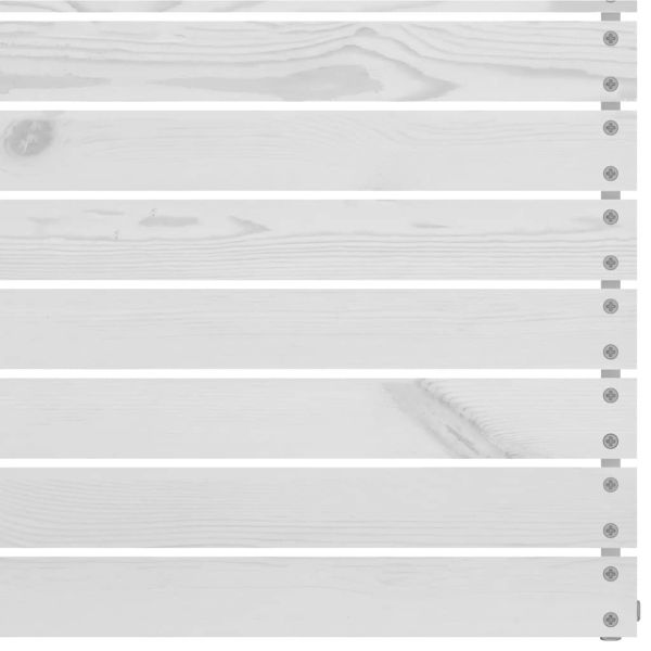 Градински среден диван, бял, бор масив