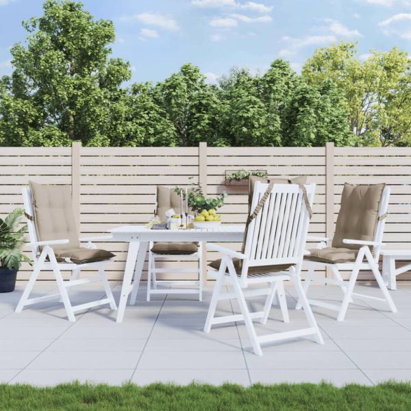 Възглавници за стол с висока облегалка 4 бр таупе Оксфорд плат