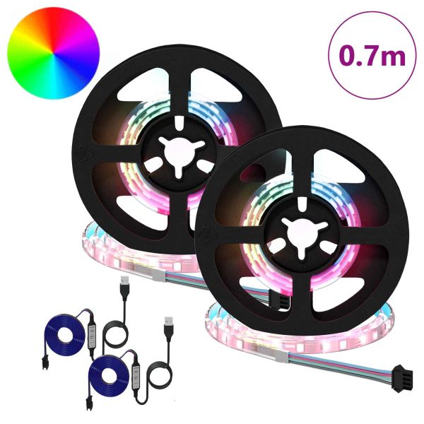 LED лента 4 pcs Черен и прозрачен 35 x 0,8 x 0,3 см