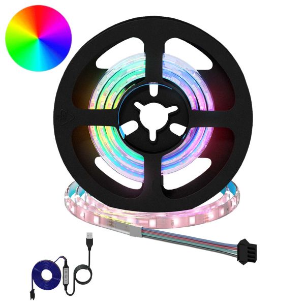 LED лента 4 pcs Черен и прозрачен 55 x 0,8 x 0,3 см