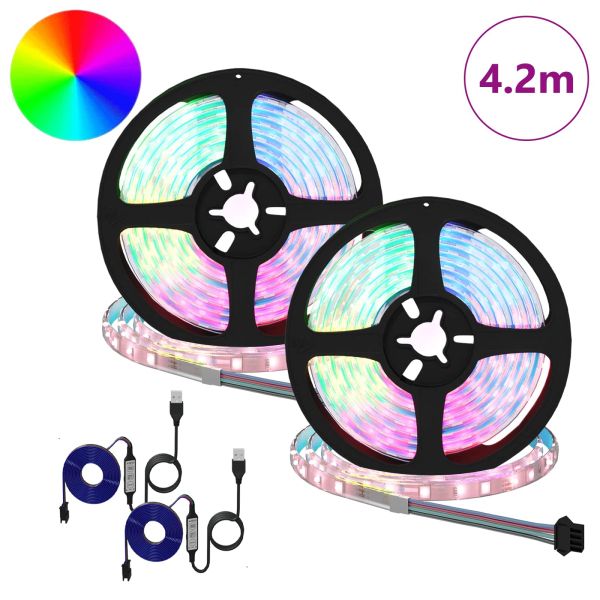 LED лента 4 pcs Черен и прозрачен 210 x 0,8 x 0,3 см