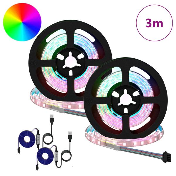 LED лента 4 pcs Черен и прозрачен 75 x 0,8 x 0,3 см