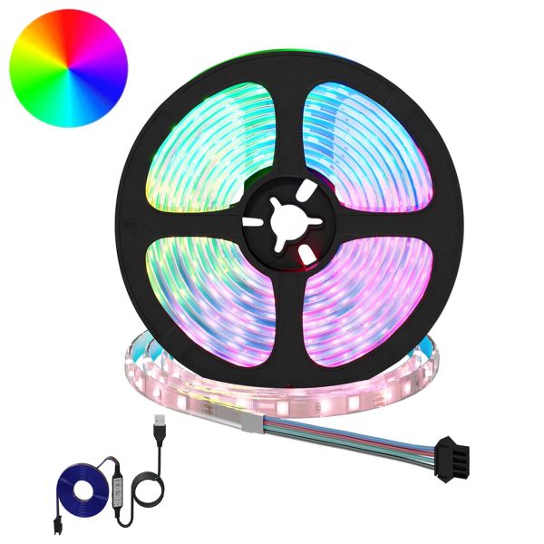 LED лента 4 pcs Черен и прозрачен 550 x 0,8 x 0,3 см