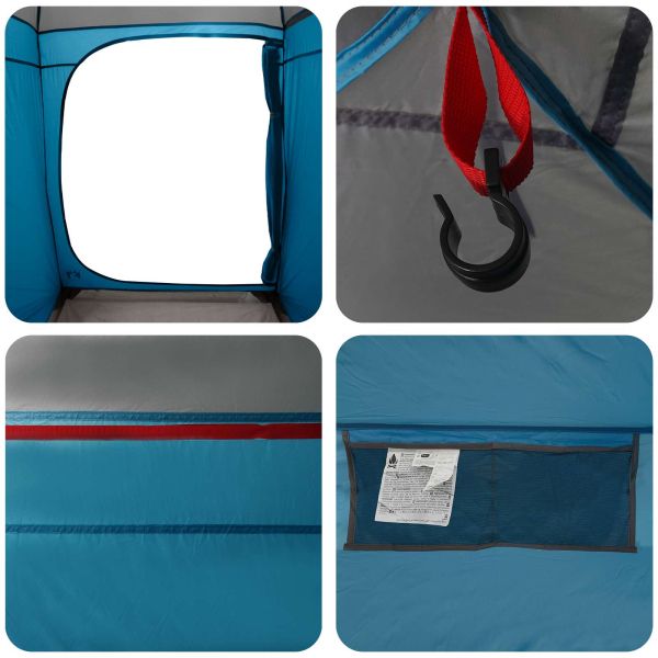 Душ палатка със съхранение Синьо 160 x 160 x 227 см Стомана