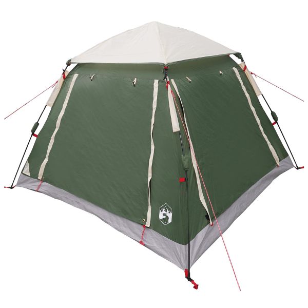 Моментна палатка с дъждобран за 3-ма бързо освобождаване Зелен