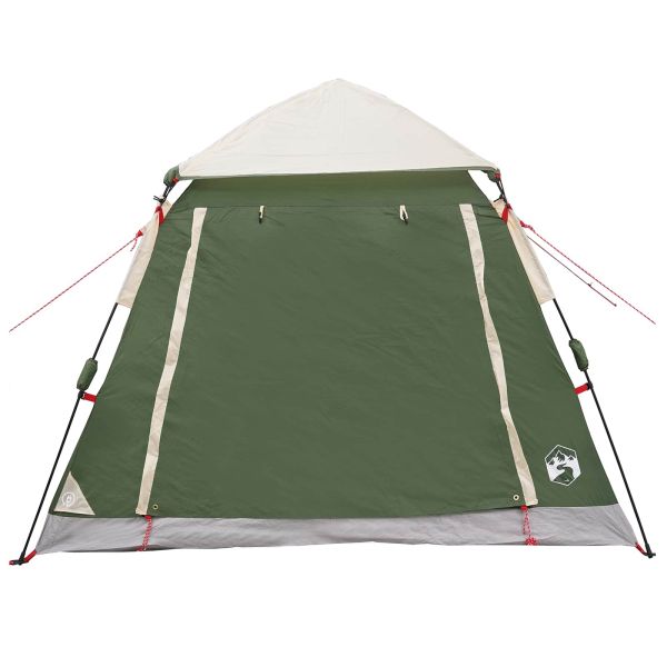 Моментна палатка с дъждобран за 3-ма бързо освобождаване Зелен